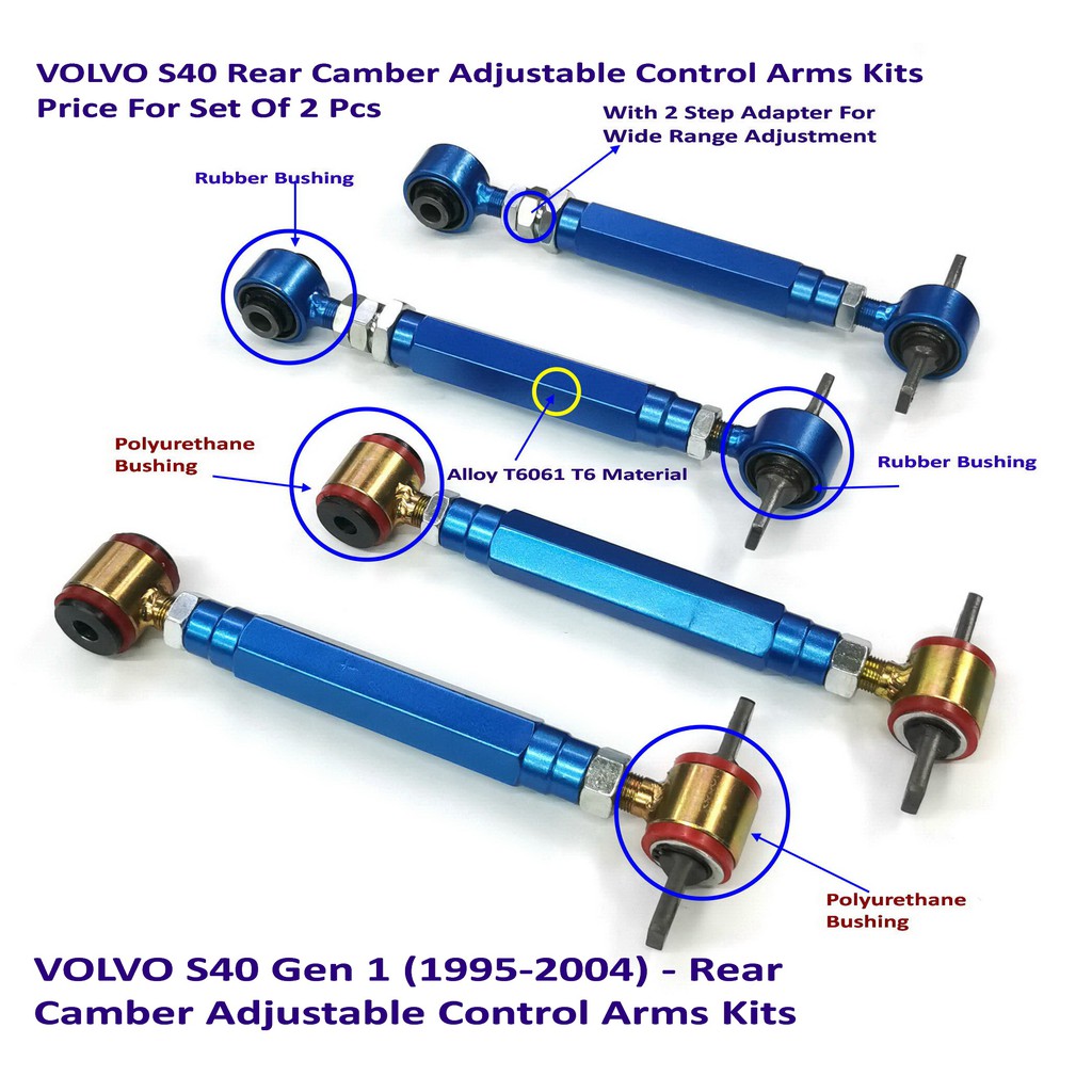 VOLVO S40 Gen 1 (19952004) Rear Camber Adjustable Control Arms Kits