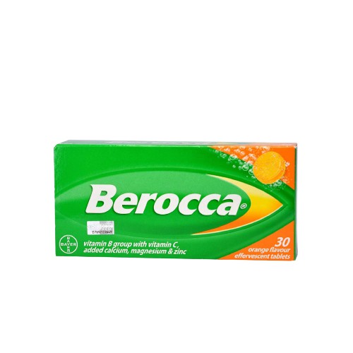 BEROCCA EFFERVESCENT TAB ORANGE FLAVOUR 30's / 45's (VITAMIN B, VITAMIN ...