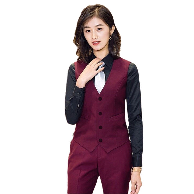 Women's Vest Short Business Suit Vest Waistcoat Slim Slimming Work