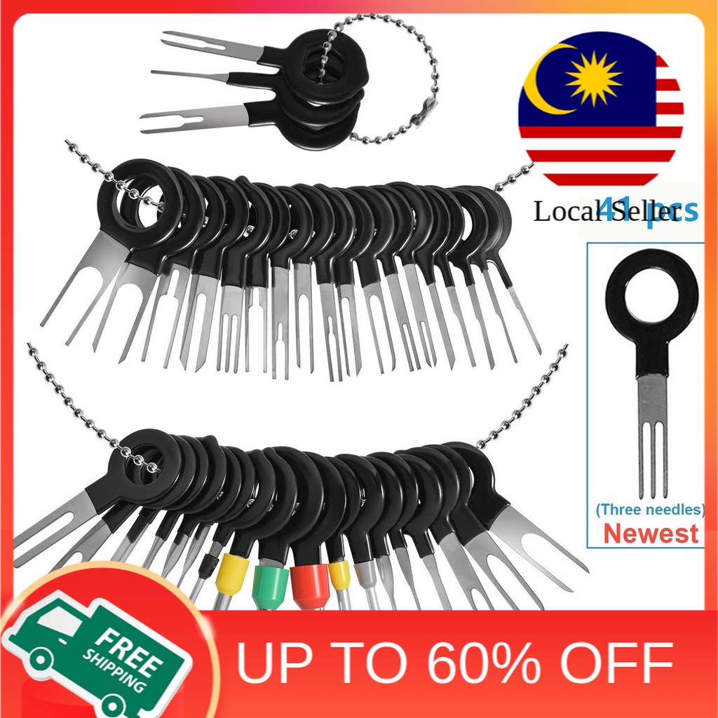 41 Pcs Terminal Removal Tool Kit Wire Connector Pins Extractors for Car ...
