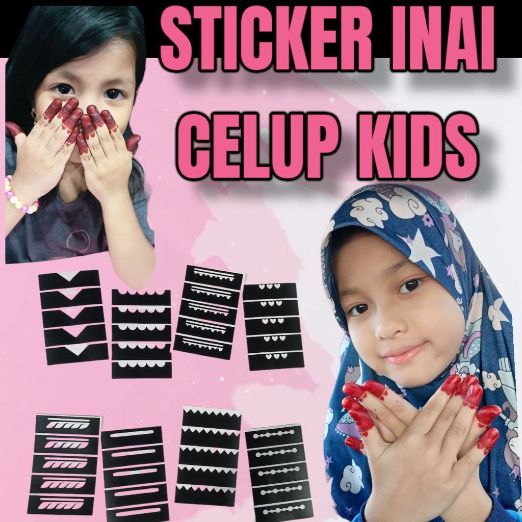 STICKER JARI/ INAI CELUP KANAK-KANAK SAIZ KECIL | Shopee Malaysia