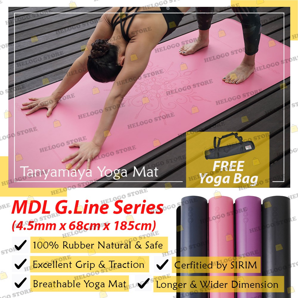 Ready Stock Premium Quality Non Slip Fitness Mat Tanyamaya MDL G.Line Series Yoga Mat Free Bag Strap Shopee Malaysia