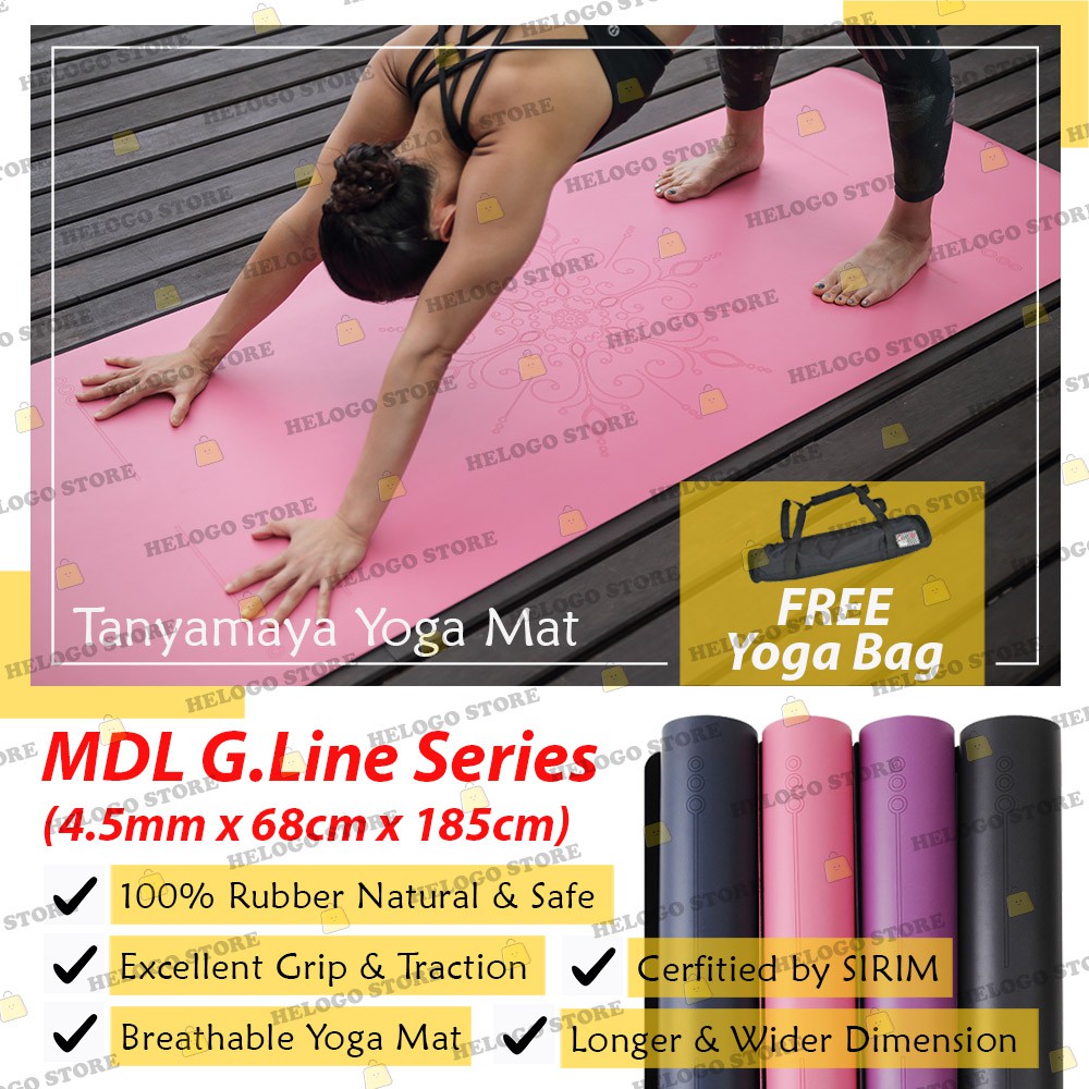 Ready Stock Premium Quality Non Slip Fitness Mat Tanyamaya MDL G.Line Series Yoga Mat Free Bag Strap Shopee Malaysia