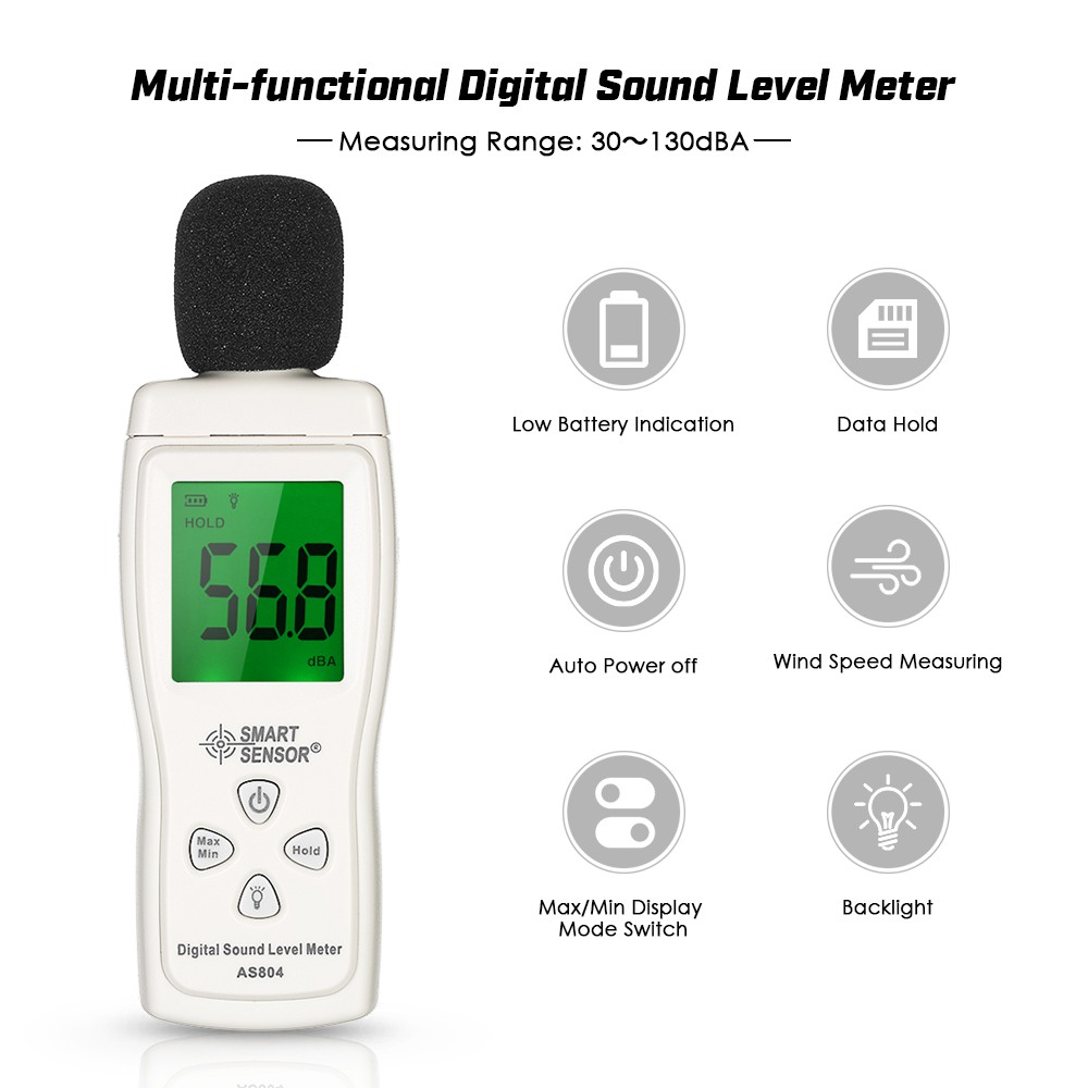(Ready Stock) Sound Level Detector dB SMART SENSOR Mini Digital Sound ...