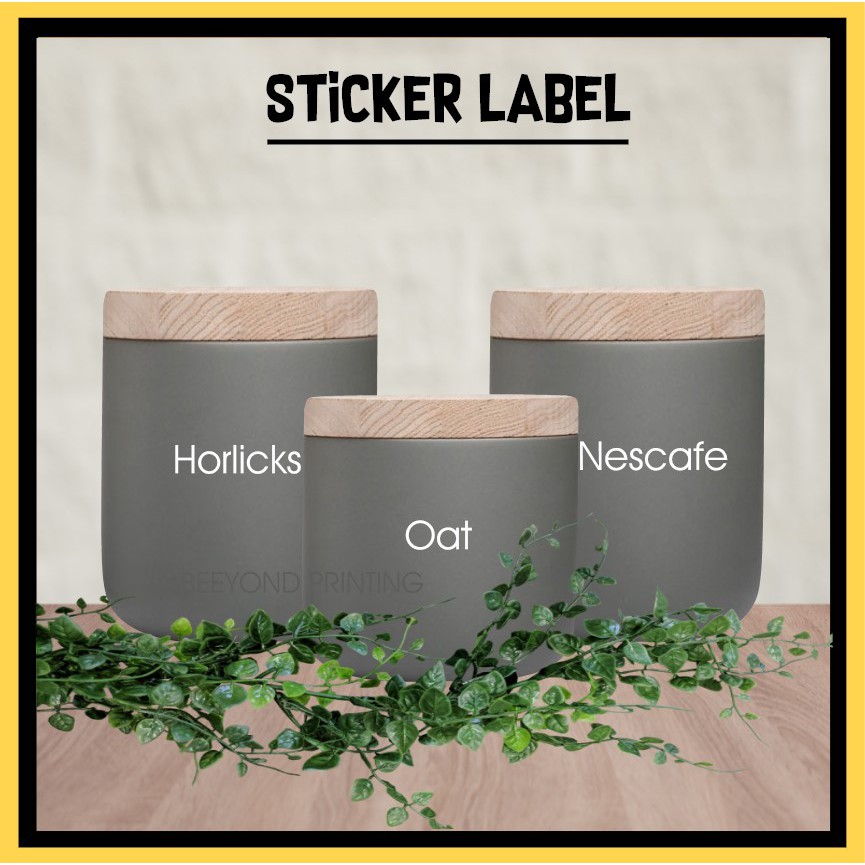 Waterproof Kitchen Label Sticker Label Barang Dapur Kalis Air No