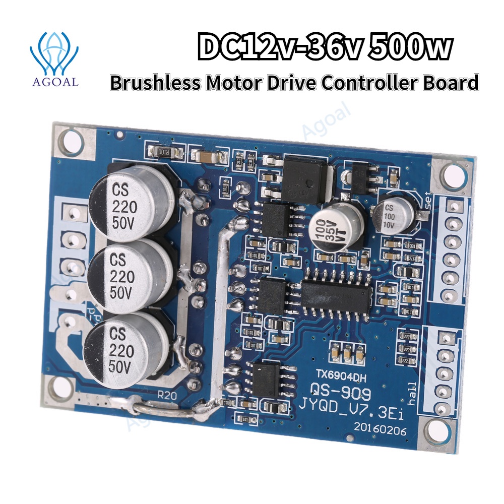 DC12v36v 500w Hall Motor Drive Board Brushless Motor Drive Controller