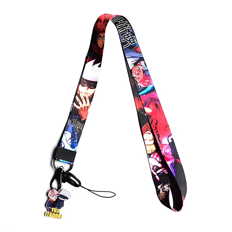 🔥 Ready Stock 🔥Anime Jujutsu Kaisen Lanyard with character pendant neck ...