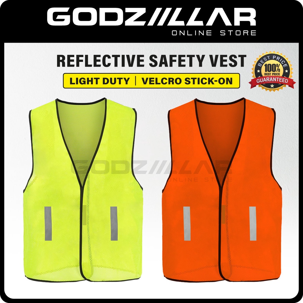 (Unisex) Safety Vest Reflective Green Orange Baju Keselamatan | Shopee ...