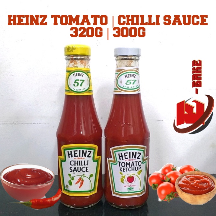 HEINZ TOMATO KETCHUP | HEINZ CHILLI SAUCE | 320G | 300G | HALAL