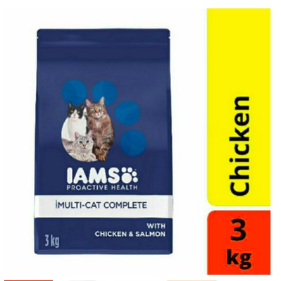 IAMS ADULT MULTI CAT CHICKEN SALMON 3KG Shopee Malaysia