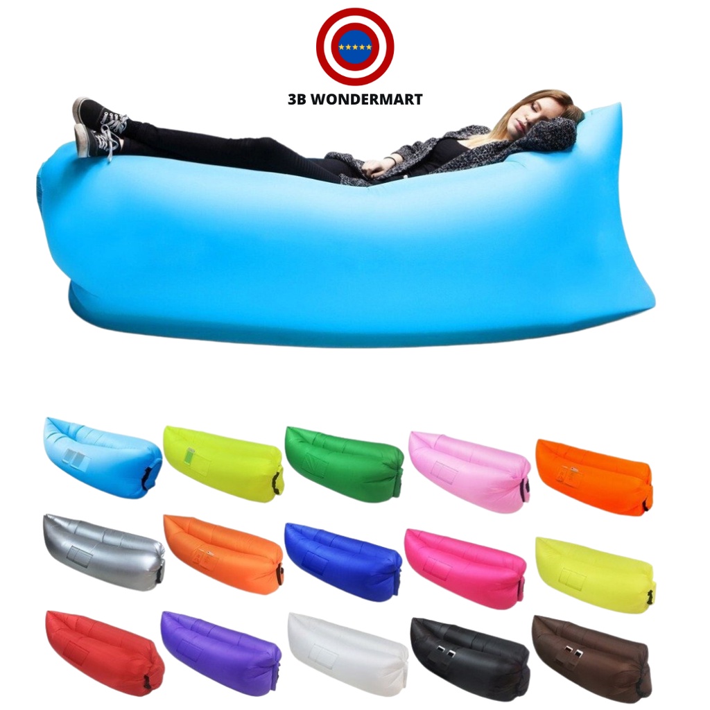 Fast Inflatable Air Sleeping Lazy Sofa Bed Windbed Hangout Camping ...