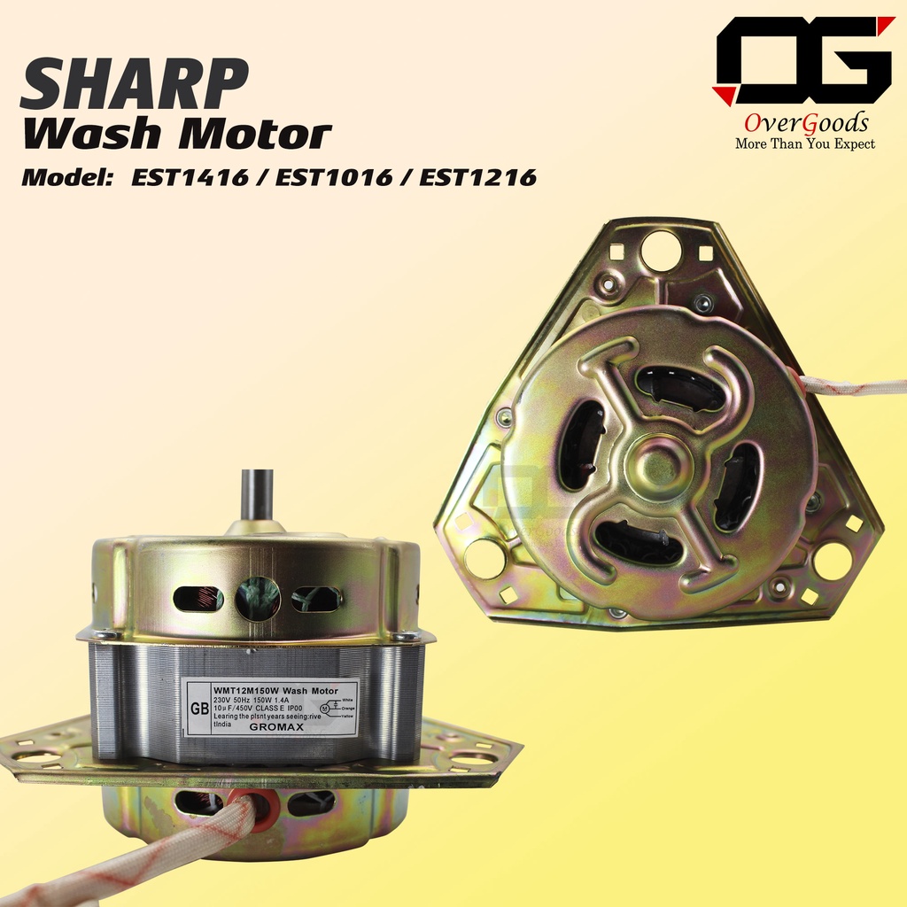 SHARP Wash Motor Semi-Auto 150W EST1016 EST1216 EST1416 Washing Machine ...