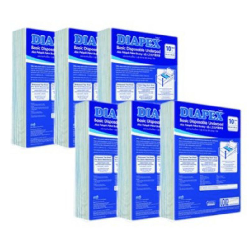 Diapex Basic Disposable Underpad 10 pcs ( Size 60 x 90 cm) -6pkt ...