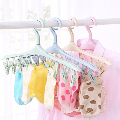 Multi functional 8 Clip Plastic drying Hanger Underwear Bathroom Socks Organizer Shopee Malaysia