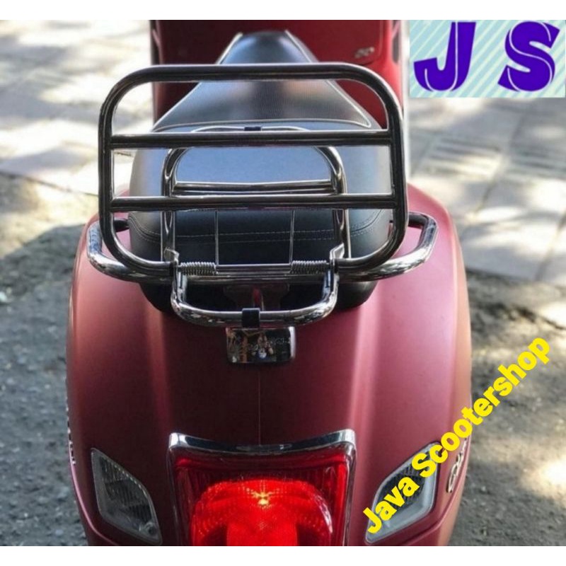 Back Rack/Backrack Vespa LX, LXV, S, PRIMAVERA, SPRINT, GTS And S new/Vespa Accessories Shopee