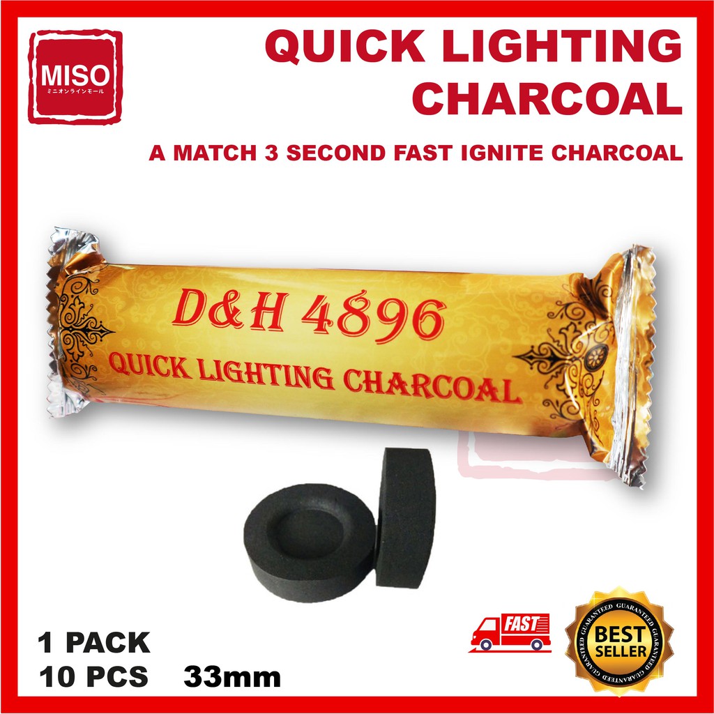 🔥🔥D&H(33mm) Premium Quick Lighting Charcoal/Charcoal/arang bukhoor