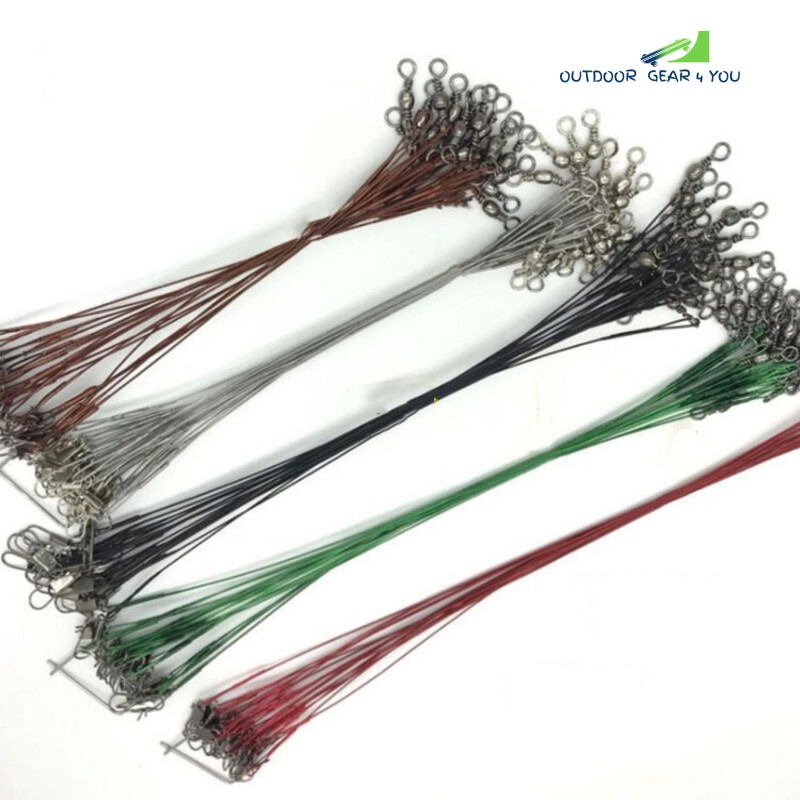 1pcs Fishing Wire Leaders Stainless Steel Braided Trace Spinning Leader
