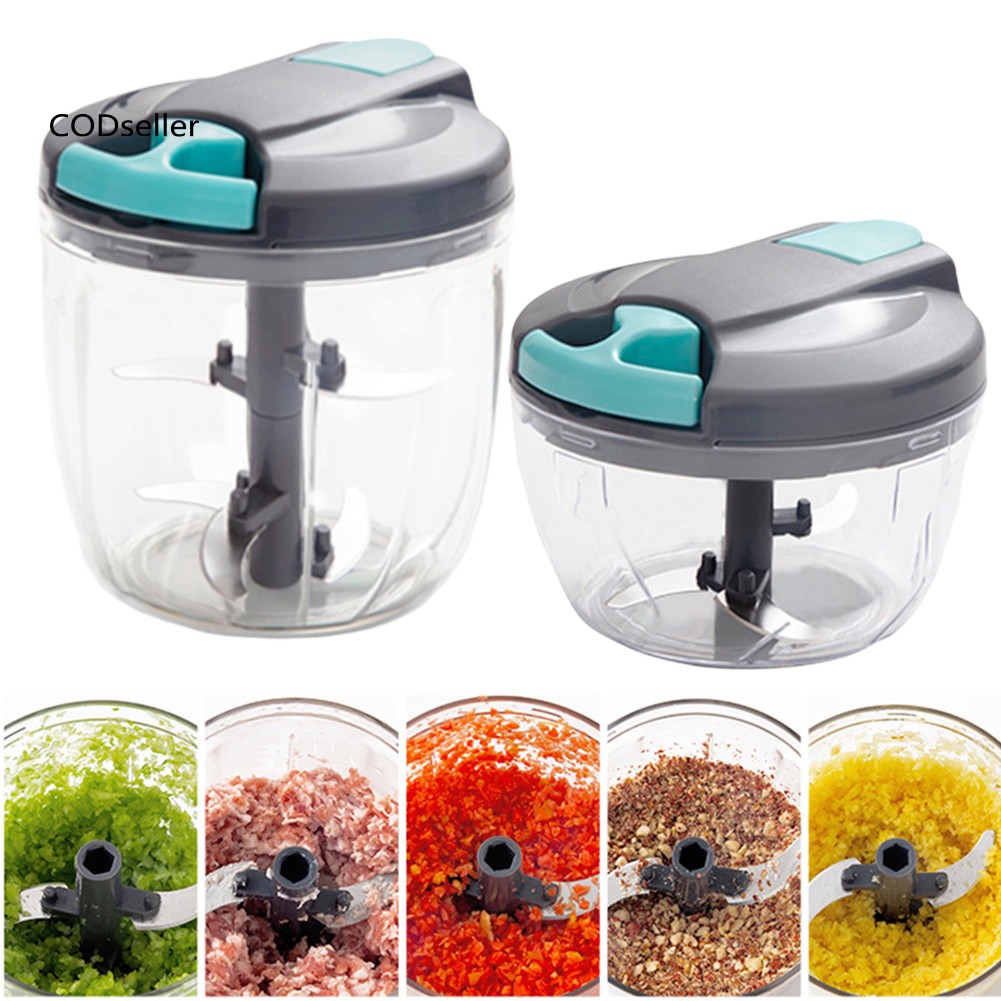 COD 500/900ml Kitchen Manual Vegetable Garlic Cutter Chopper Meat ...
