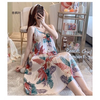 CNY SALE Sleeping Nightwear Sleeping dress Women cotton silk nig baju tidur  wanita sexy dress night dress yaty_94