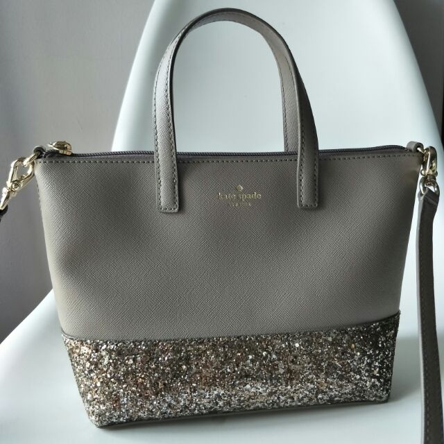 Kate spade bag with glitter on bottom sale