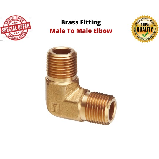 [READY STOCK-KL] Reducing Male & Male Elbow Brass Pipe Fitting Copper ...