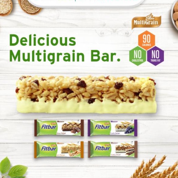 Fitbar MULTIGRAIN Cereal BAR - NETTO 22gr Healthy Snacks And Snacks ...