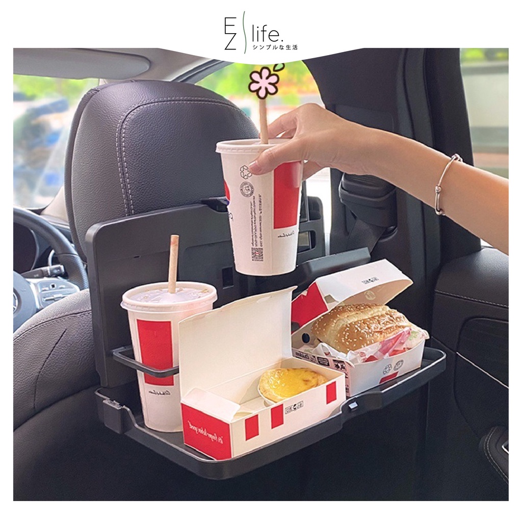 EzLife Car Dining Tray Foldable Car Rear Seat Dining Table Drink Holder