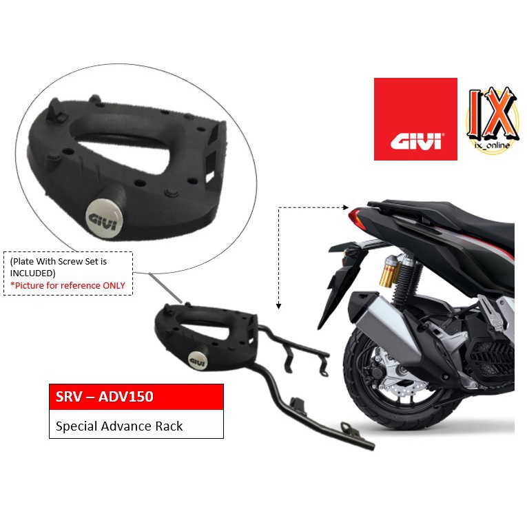 SRV & SBL RACK HOLDER GIVI HONDA ADV150 | Shopee Malaysia