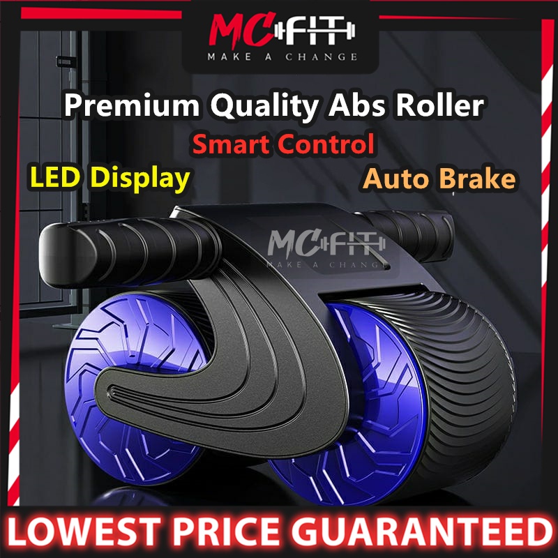 MCFIT Premium Auto Brake Auto Count Ab Wheel Roller for Core Training