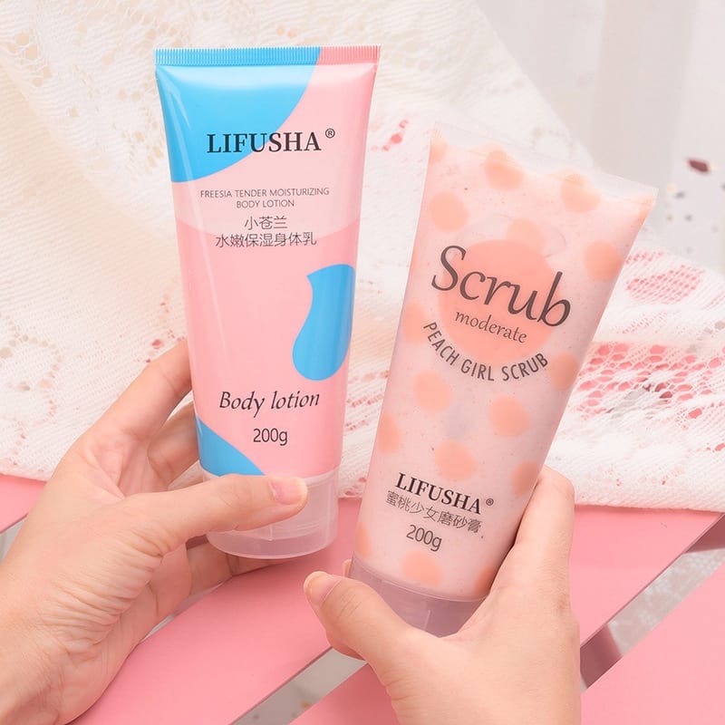 Lifusha Freesia Tender Moisturizing Body Lotion And Peach Girl Body ...