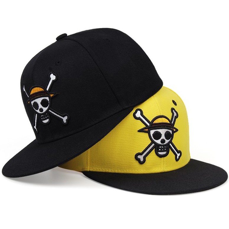 One Piece flat brims cap 100 Cotton Anime Baseball Caps High quality embroidery Snapback Hats