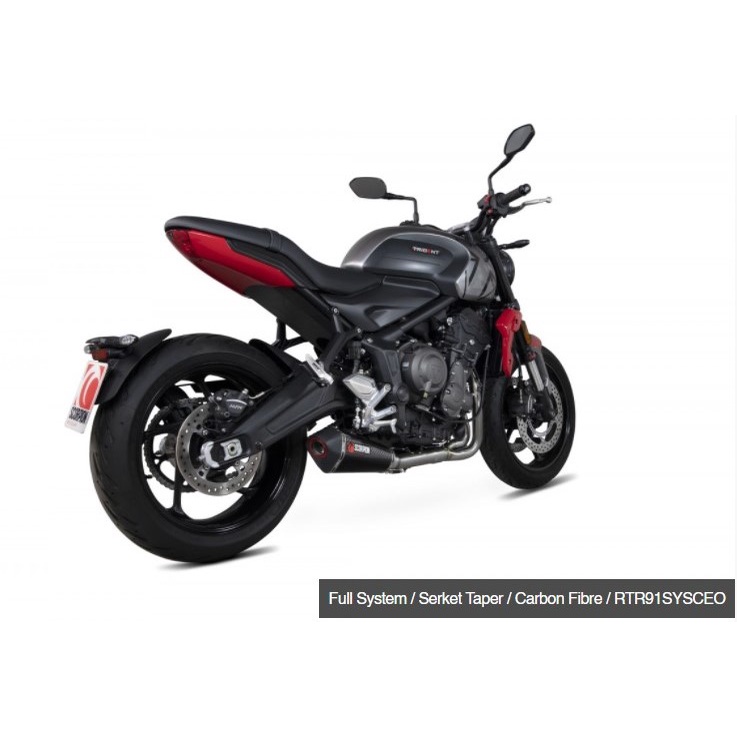 SCORPION SERKET TAPER FULL SYSTEM EXHAUST Triumph Trident 660 '21