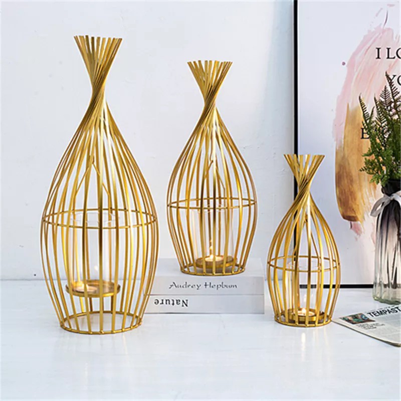 3D Geometric Wall-Mounted Candle Holder - Nordic Style Metal Tea Light Rack