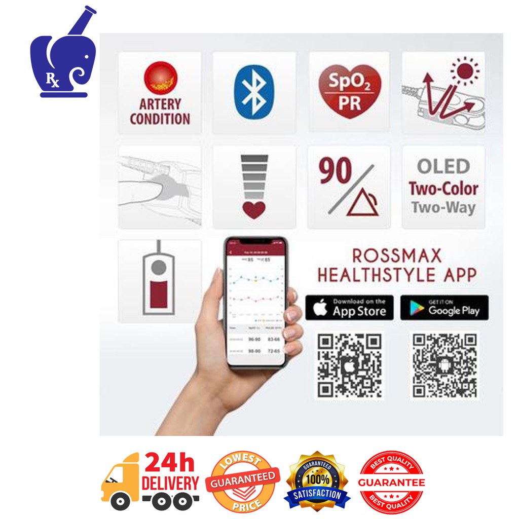 ☑ ROSSMAX SB 100 / SB200 / SB 210 ACT FINGERTIP PULSE OXIMETER WITH