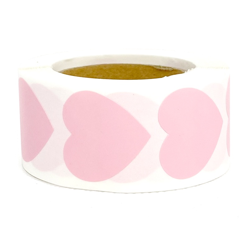 500ps/roll Round Heart Color Sticker Roll Love Stickers Color Label ...