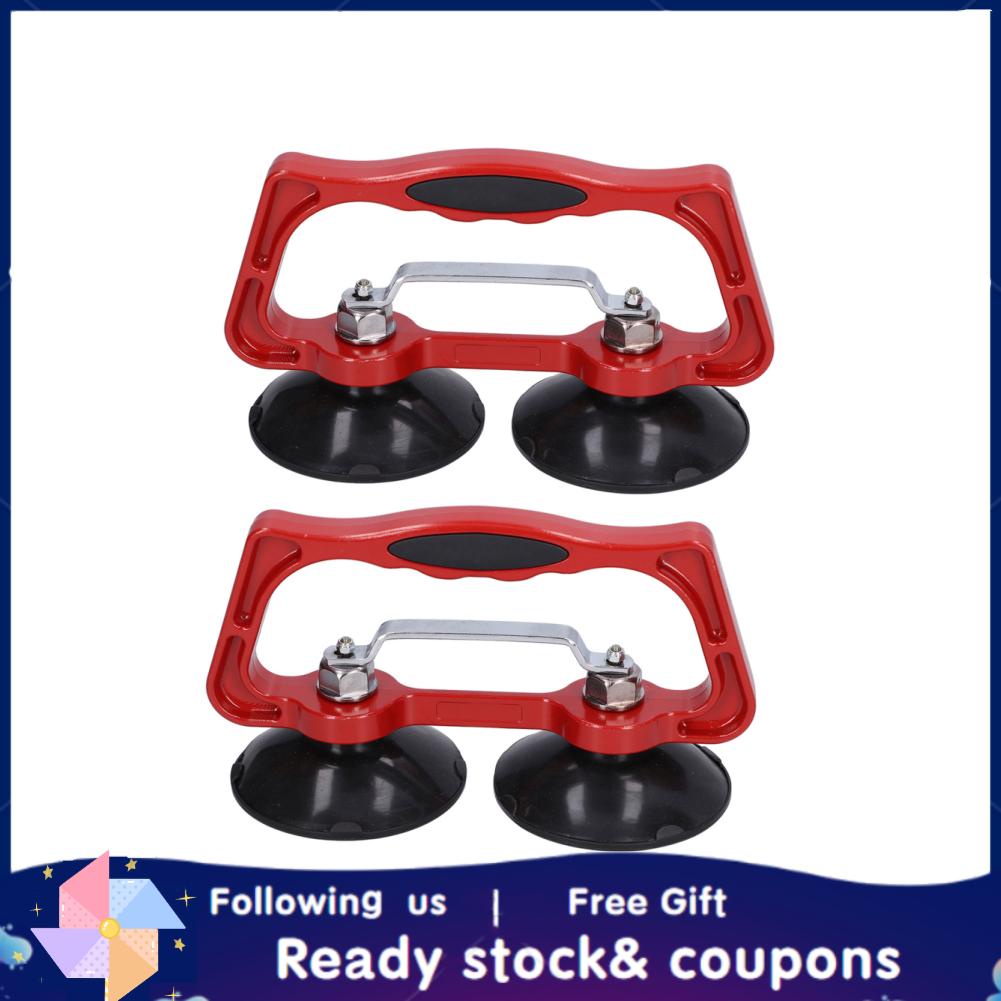 Xiyijia 2pcs Dual Suction Cup Glass Lifter Sucker Pad Carrying Grabbing
