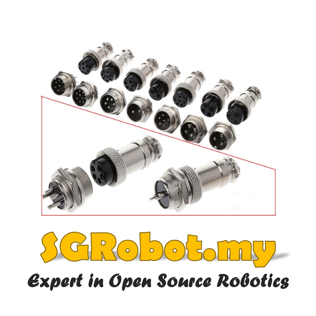 Connecteur Aviation GX16 - Prise Mâle/femelle Métallique De 2 à 8 Broches, Pour Panneau Ou Câble