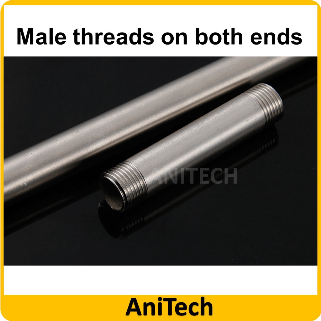 Stainless Steel Extension 3/4” Threaded Pipe End Connectors Adaptor ...