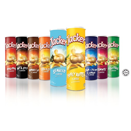 JACKER POTATO CRISPS 150g/160GM (ORIGINAL, HOT & SPICY, BBQ, TOMATO ...