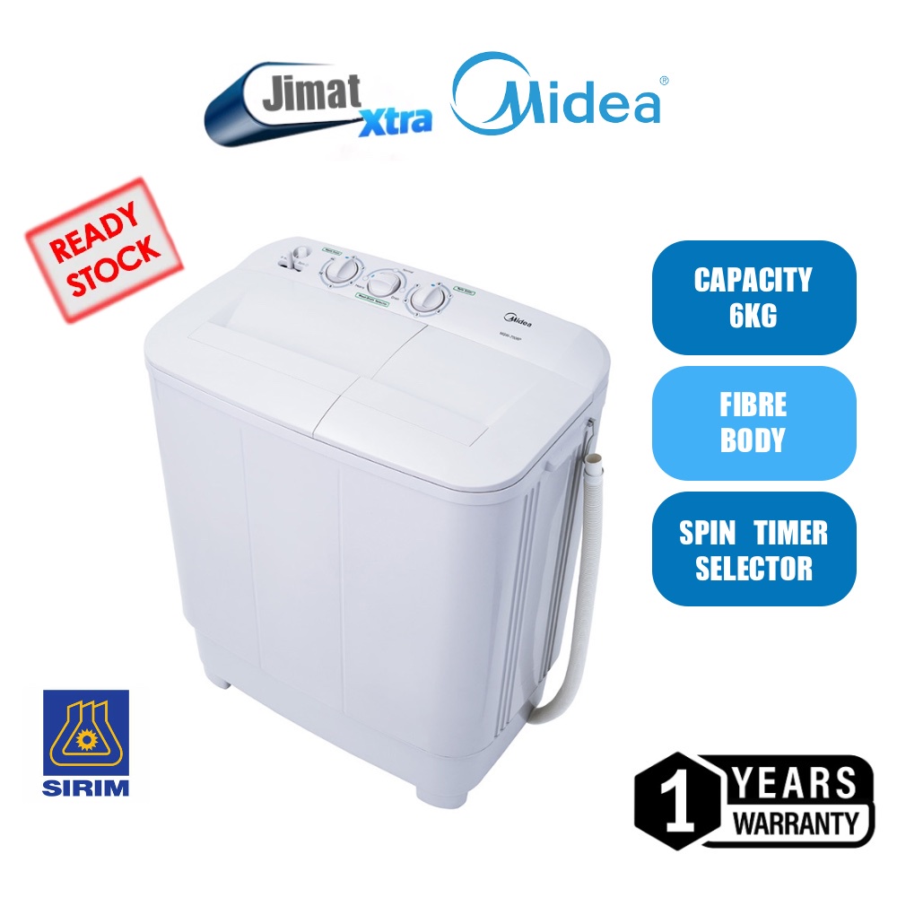 midea 6kg semi auto washing machine msw 6008p