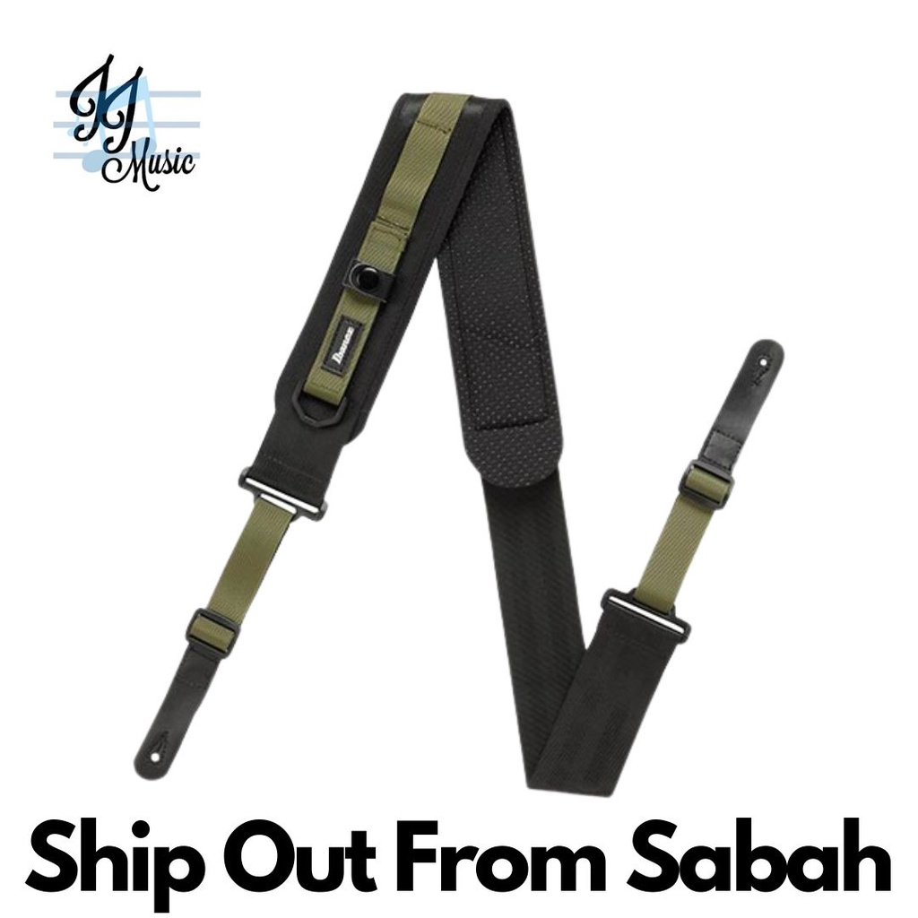 Ibanez GSF650 POWERPAD Guitar Strap, Moss Green (GSF650MGN / GSF650MGN