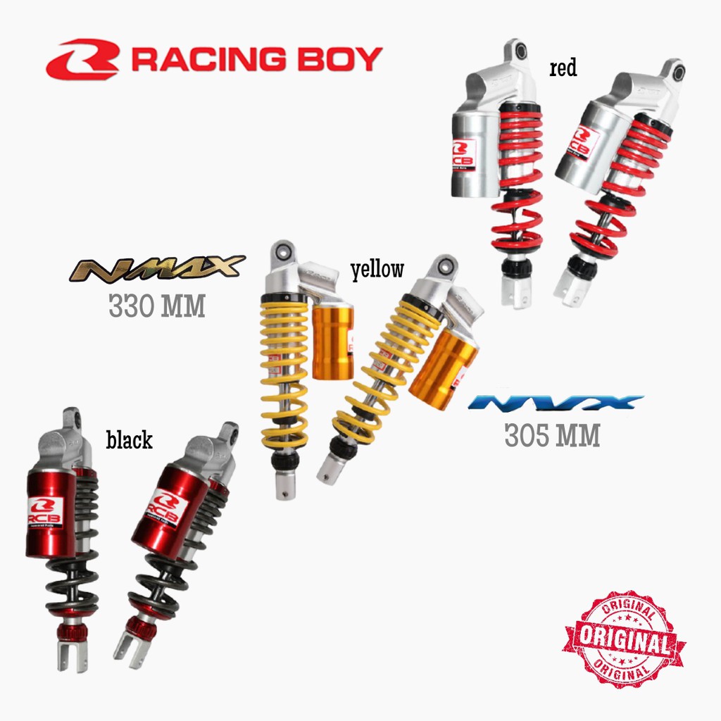 NMAX NVX RCB RACING BOY ABSORBER MB-2 SERIES NMAX NVX155 AEROX 305MM ...