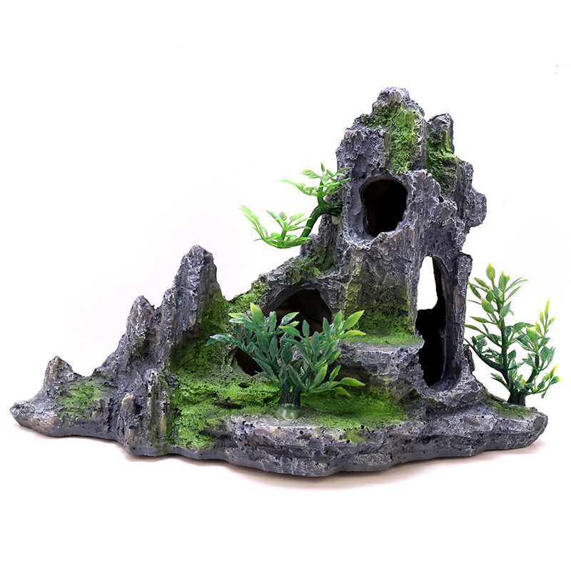 Mountain View Aquarium Rockery Home Craft Ornament Resin Decorations ...