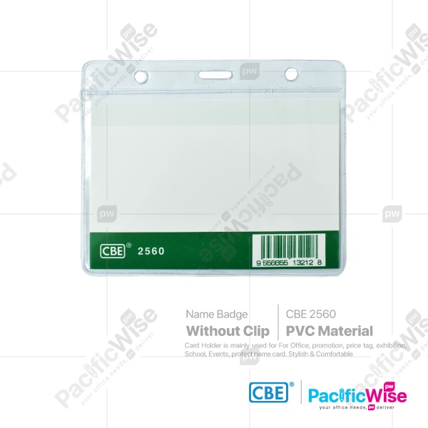 CBE/Name Badge PVC/Nama Lencana PVC/Name Badge(2560)100'S/Pack