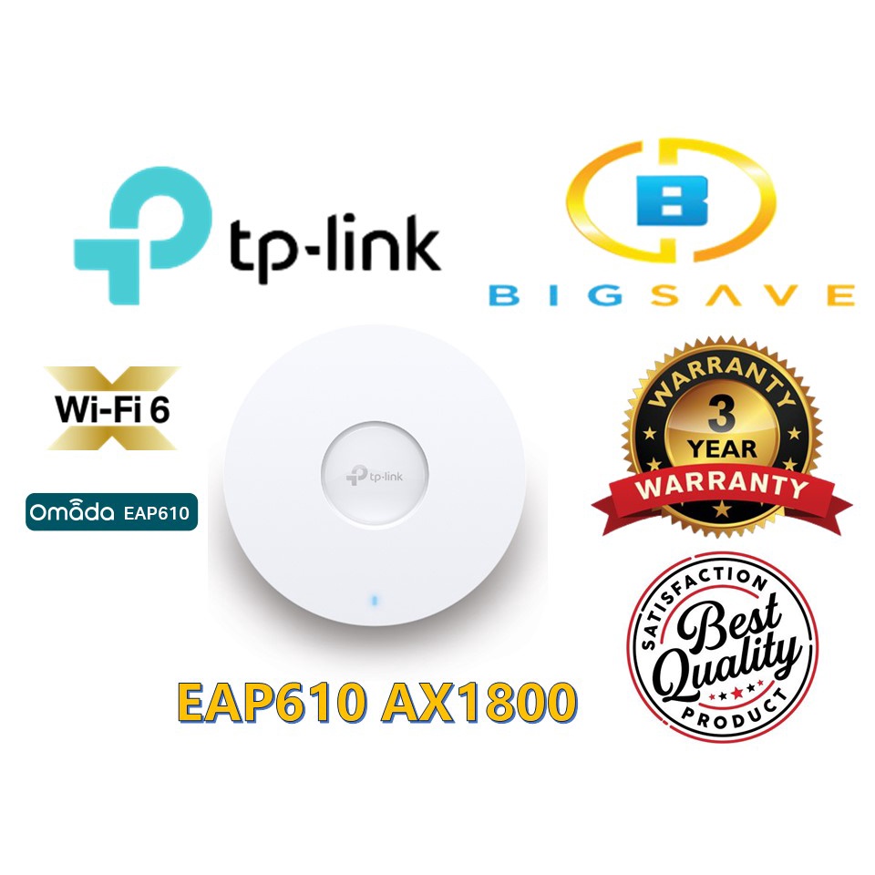 TP-LINK EAP610 AX1800 WIRELESS DUAL BAND CEILING MOUNT ACCESS POINT ...