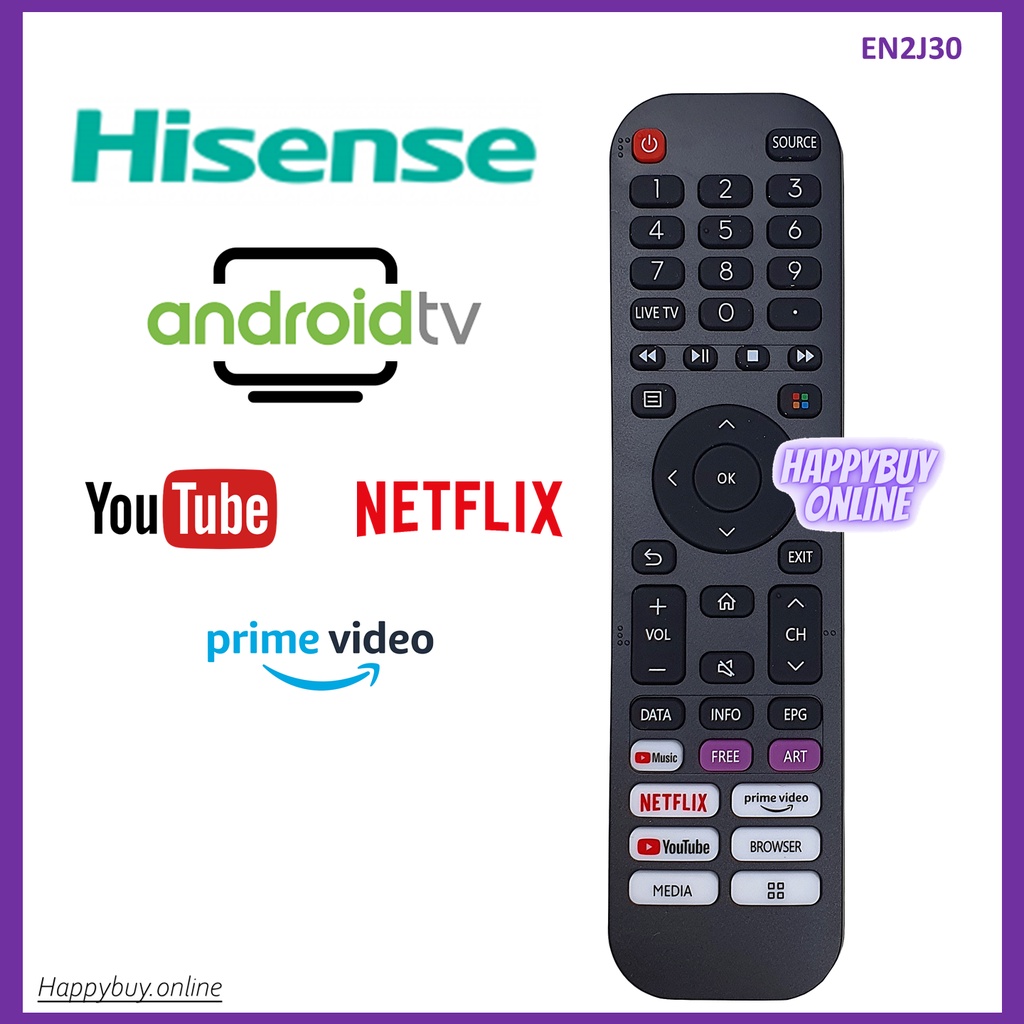 Hisense Android Smart TV Remote Control EN2J30 Hisense Android Smart