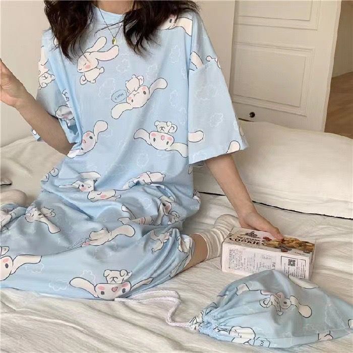 Women Pyjamas Dress one piece dress pajamas baju tidur perempuan baju ...