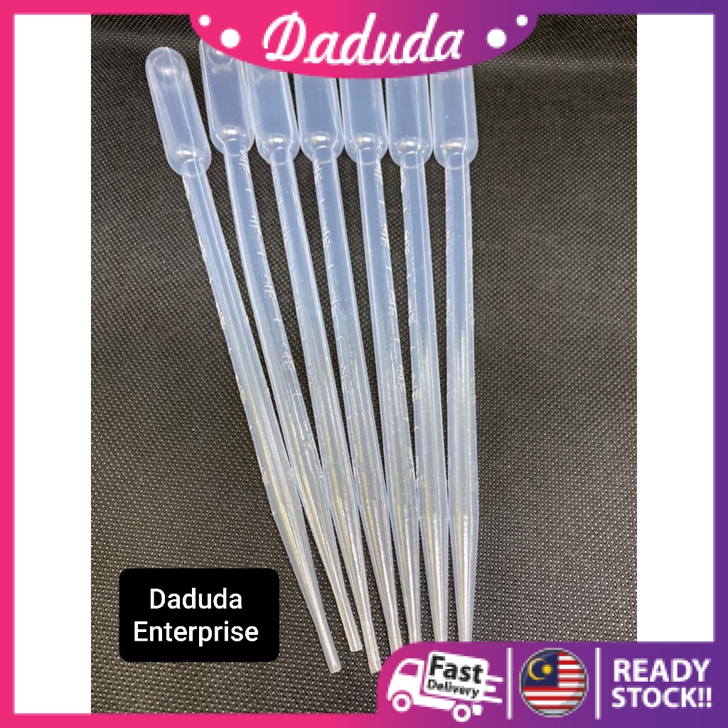 5mL Plastic Pipettes Dropper Disposable Graduated Transfer Liquid ...