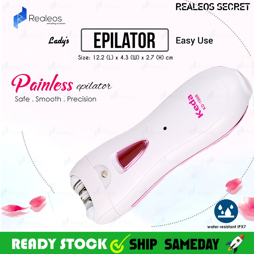 Realeos Rechargeable Body Hair Remover Epilator Shaver Electric Safe