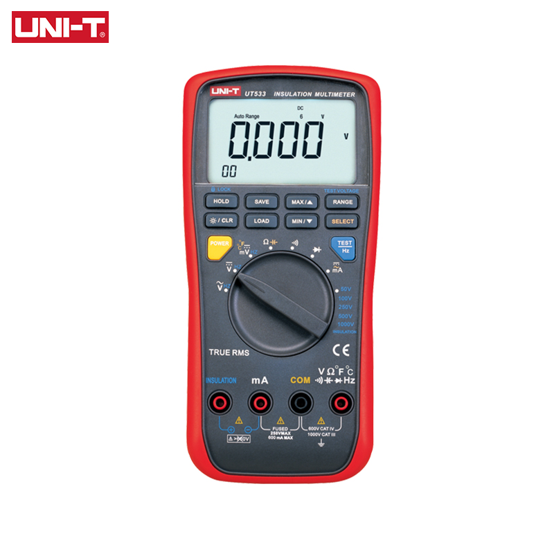 UNI-T UT533 True RMS Insulation Resistance Tester Digital Multimeter ...